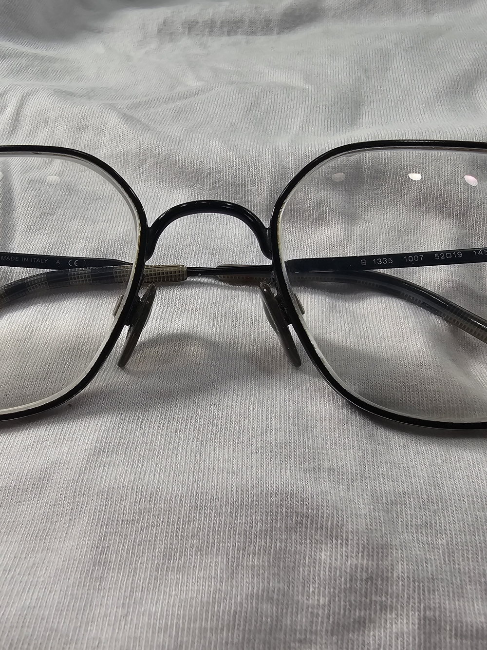 Burberry Black Metal Round-Bridge Men’s Glasses
